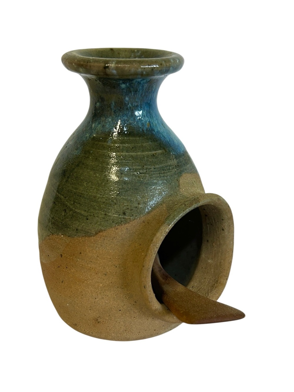 Glazed and Unglazed Pottery Salt Pig